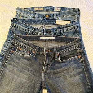 Size 26 premium denim bundle boot, skinny and crop